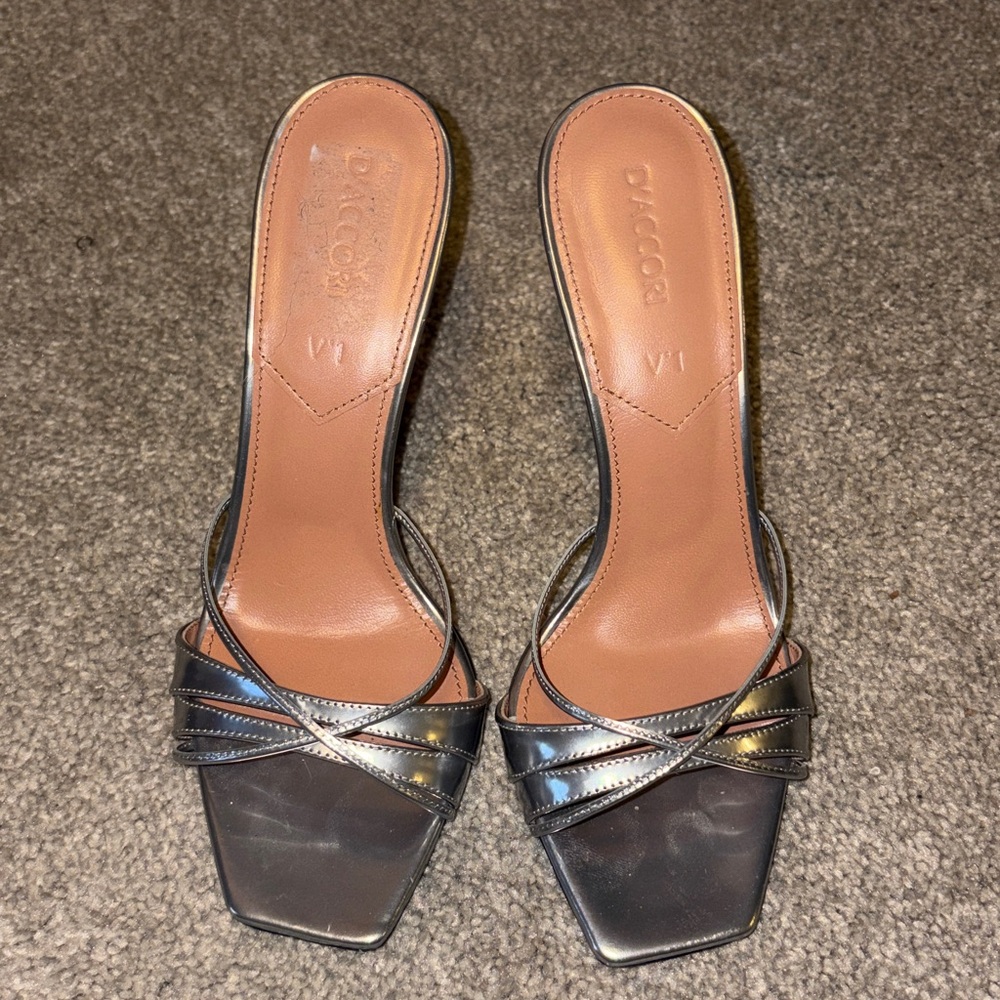 D'Accori Women's Silver Lust Slip-On Mule Heel Shoe - Picture 10 of 15
